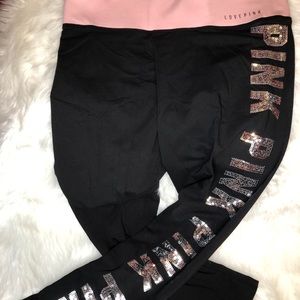 VS PINK Yoga workout Bling pants size L